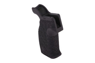 Compact and ergonomic AR-15 pistol grip with advanced texturing.